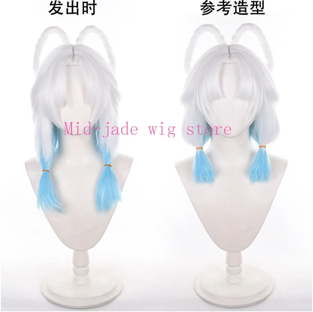 Honor of Kings Hanyu Ningge Cosplay Wig Realistic Scalp Detachable Hair Bun Bow Accessory Character Hairpiece