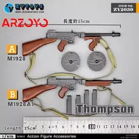 In Stock ZYTOYS ZY2030 1/6 M1928 Thompson Submachine Gun Weapon Model Scene Accessories Fit 12'' Soldier Action Figure Body Doll