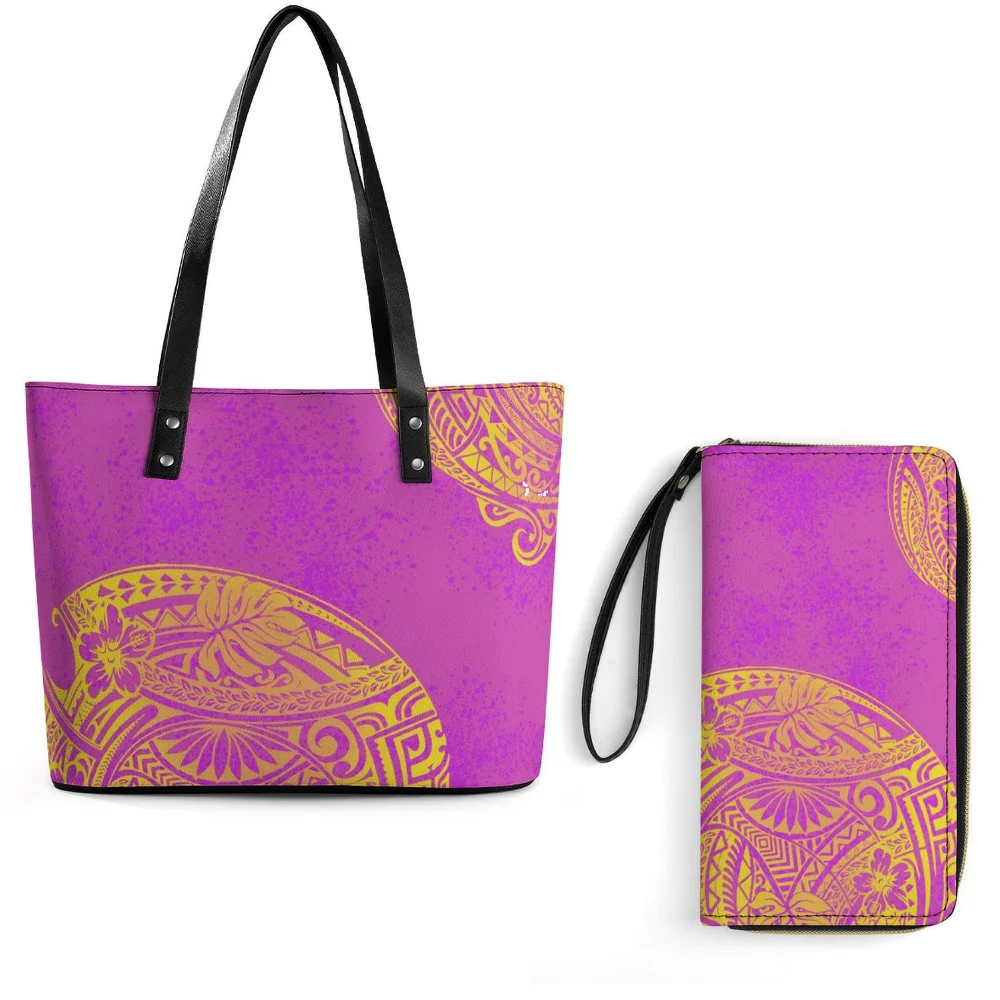 

Large Capacity Travel Handbags Womens Polynesian Casual Design Custom Pattern Tote Bags Fashion High Quality