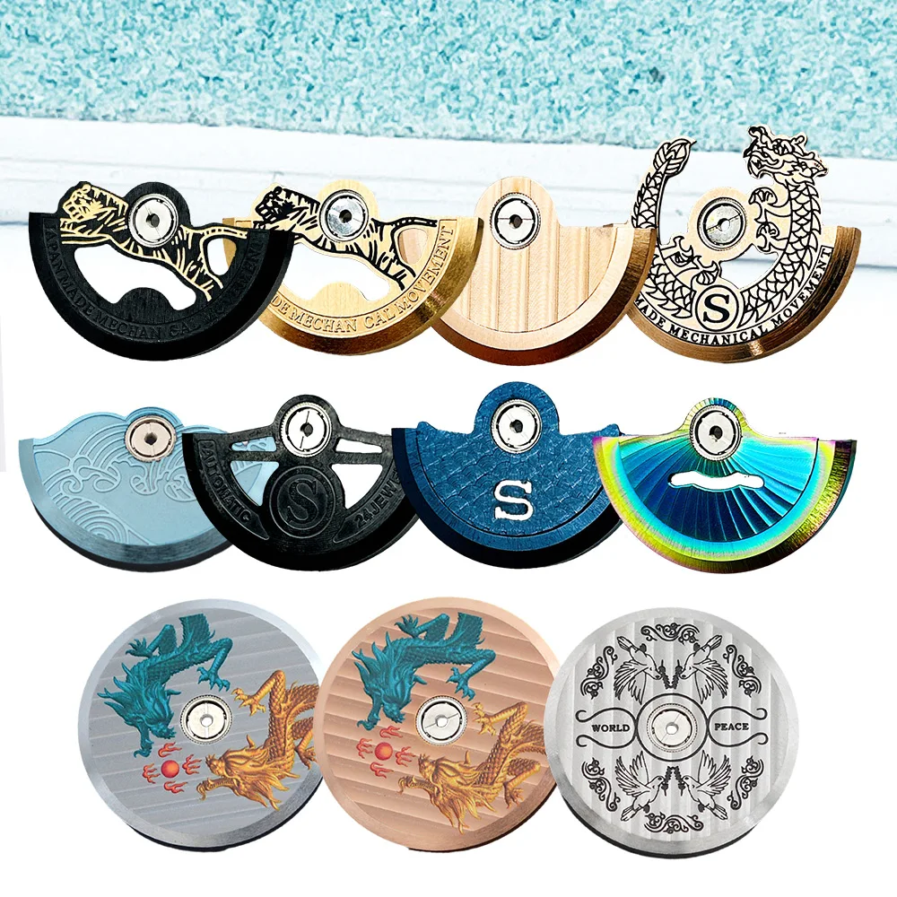 DIY NH35 Rotor Automatic Rotor Fit for NH36 NH38 NH39 4R35 7S26 NH35 Movement Pendulum Oscillating Weight Hammer Rotor Part