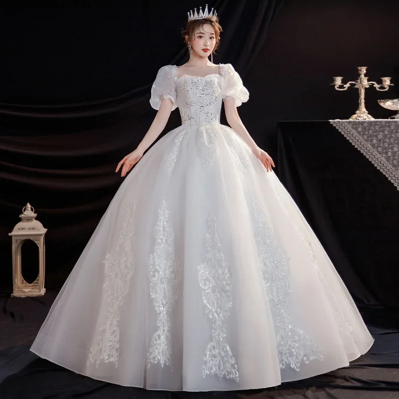 Customized Wedding Dress Plus Size Ball Gowns Bridal Princess Lace Up Wedding Dresses Vestidos De Novia