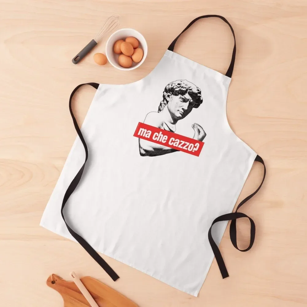 

Ma Che Cazzo! Funny David Sculptur with talking Hand Apron Women Kitchen For Women Kitchen Kitchens Accessories Apron