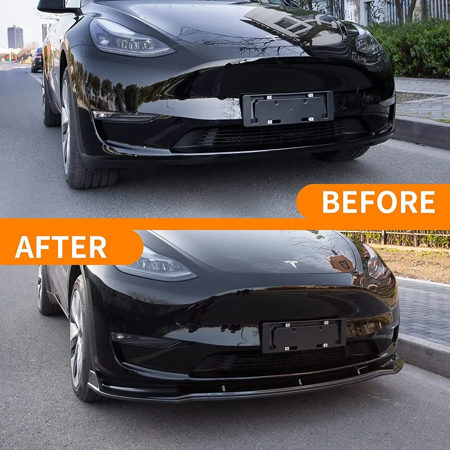 Per Tesla Modello Y 2017-2023 Paraurti Anteriore Inferiore Spoiler Labbro Auto Modifica Styling Paraurti Diffusore Lip Protector Body Kit