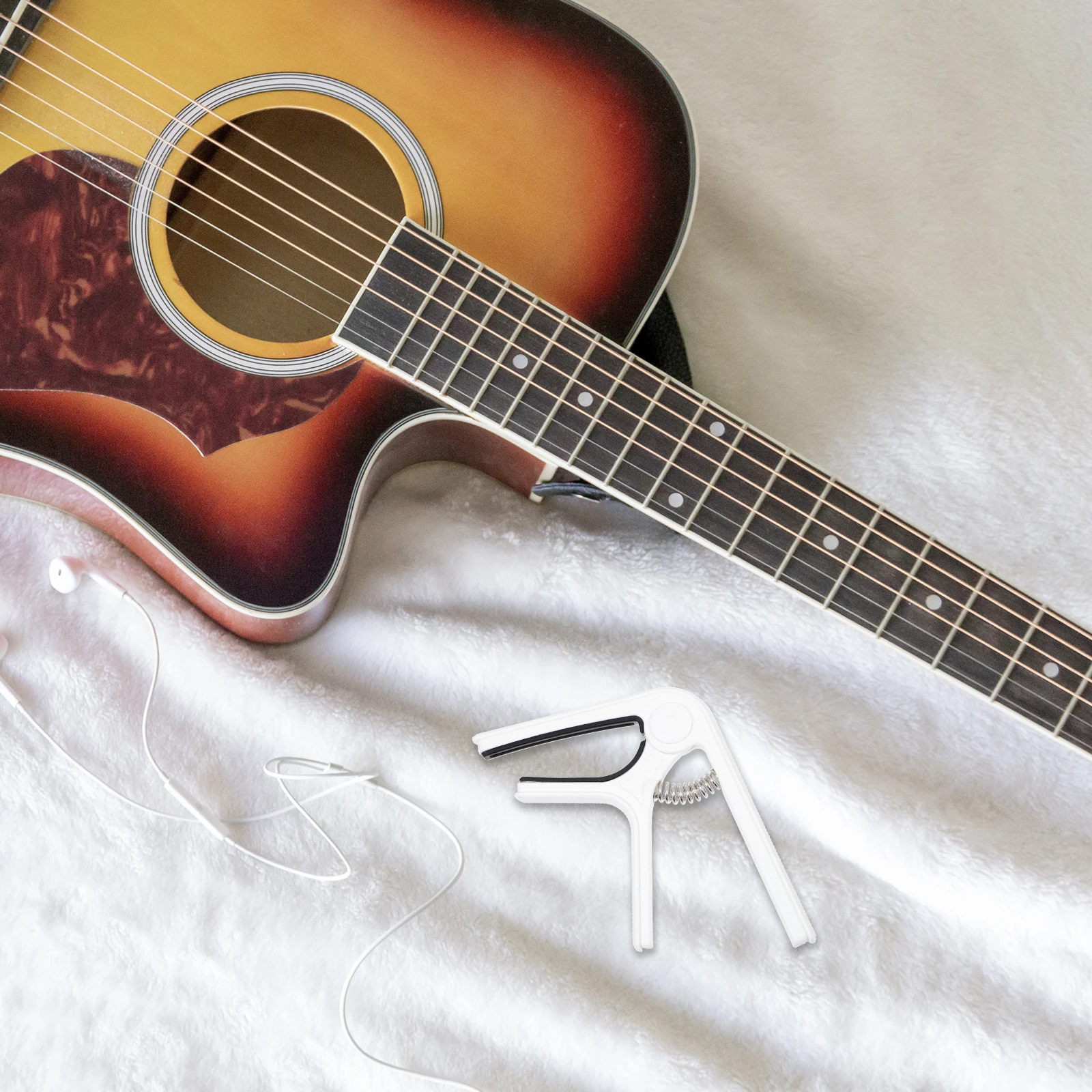 

Creative Steel Guitar Capo Multi-Functional Durable Plastic Wear Resistant Adjustable Capo For Guitar Tuning Accessory Sandhi