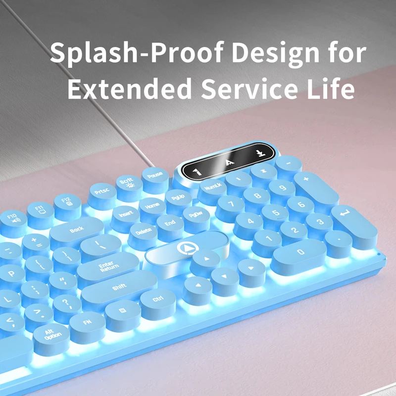 YINDIAO Keyboard Gaming Wired Laptop Desktops PC Computer Office Accessories Low Profile Gamer Keyboards With Numpad