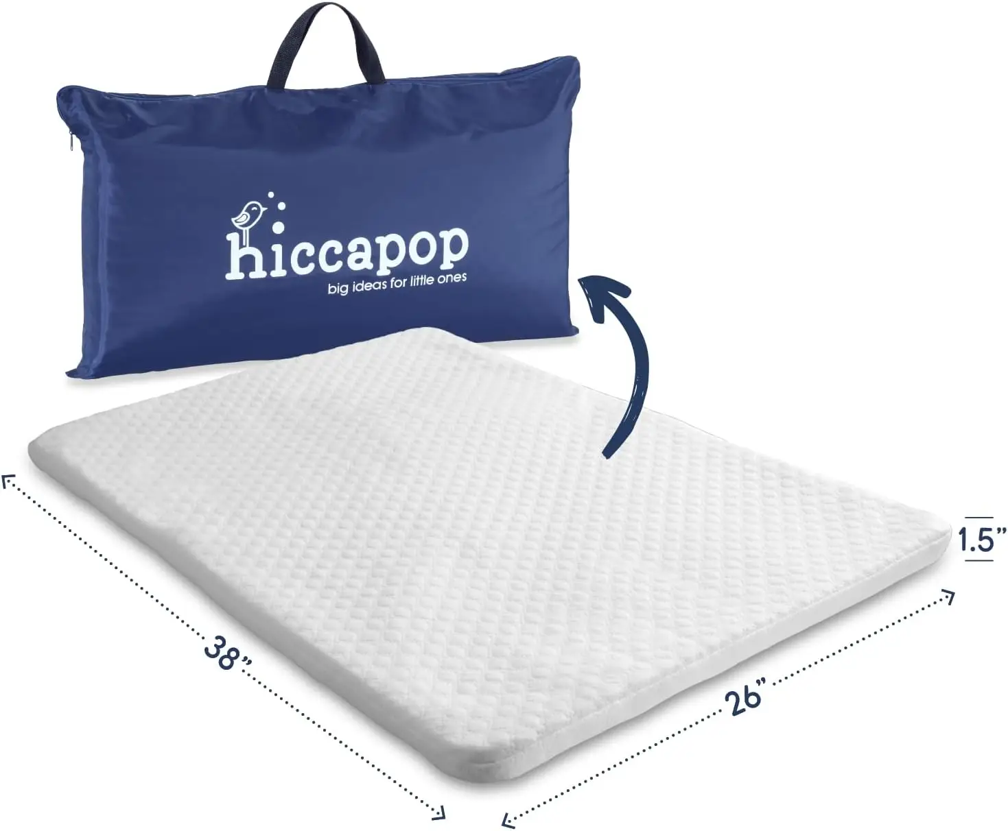 

Pack and Play Mattress Pad for (38"x26"x1.5"), Playpen Pad, Playard Mattress for Pack and Play, Pack N Play Mattress Topper