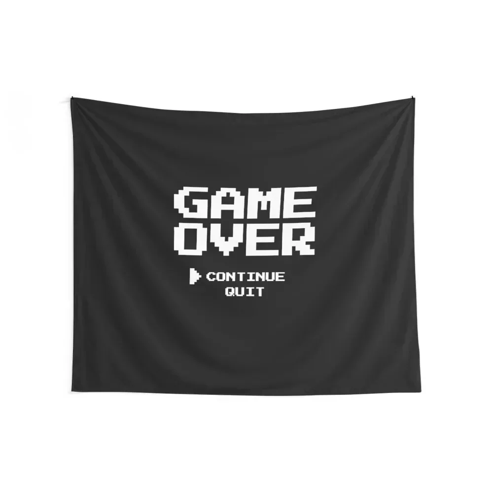 Game Over Continue Quit Tapestry Wall Decor Hanging Wall Deco Tapestry