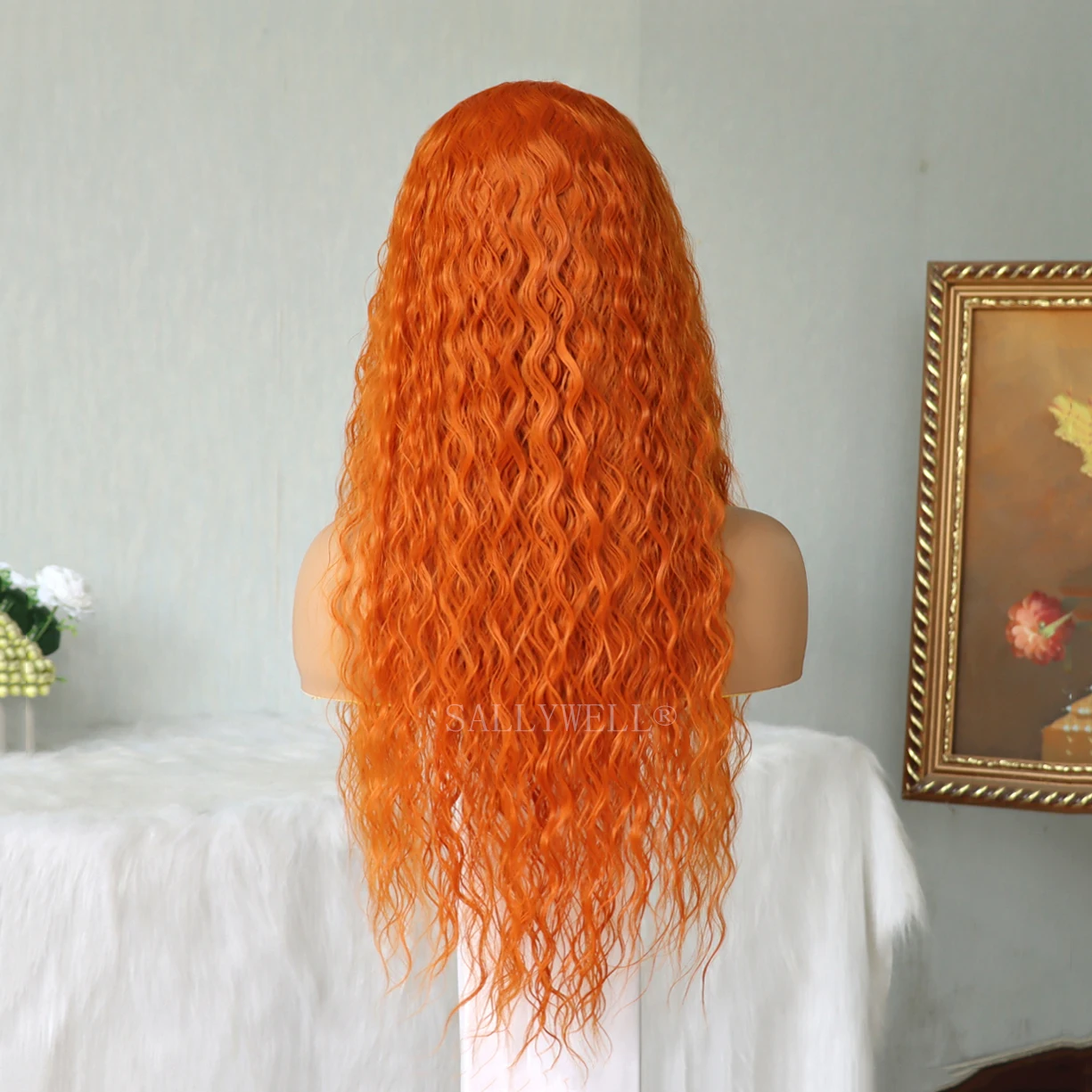 Ginger Lace Front Wigs 13x4 Hd Ginger Orange Lace Frontal Wigs Pre Plucked with Baby Hair 24 Inch Ginger Curly Wig