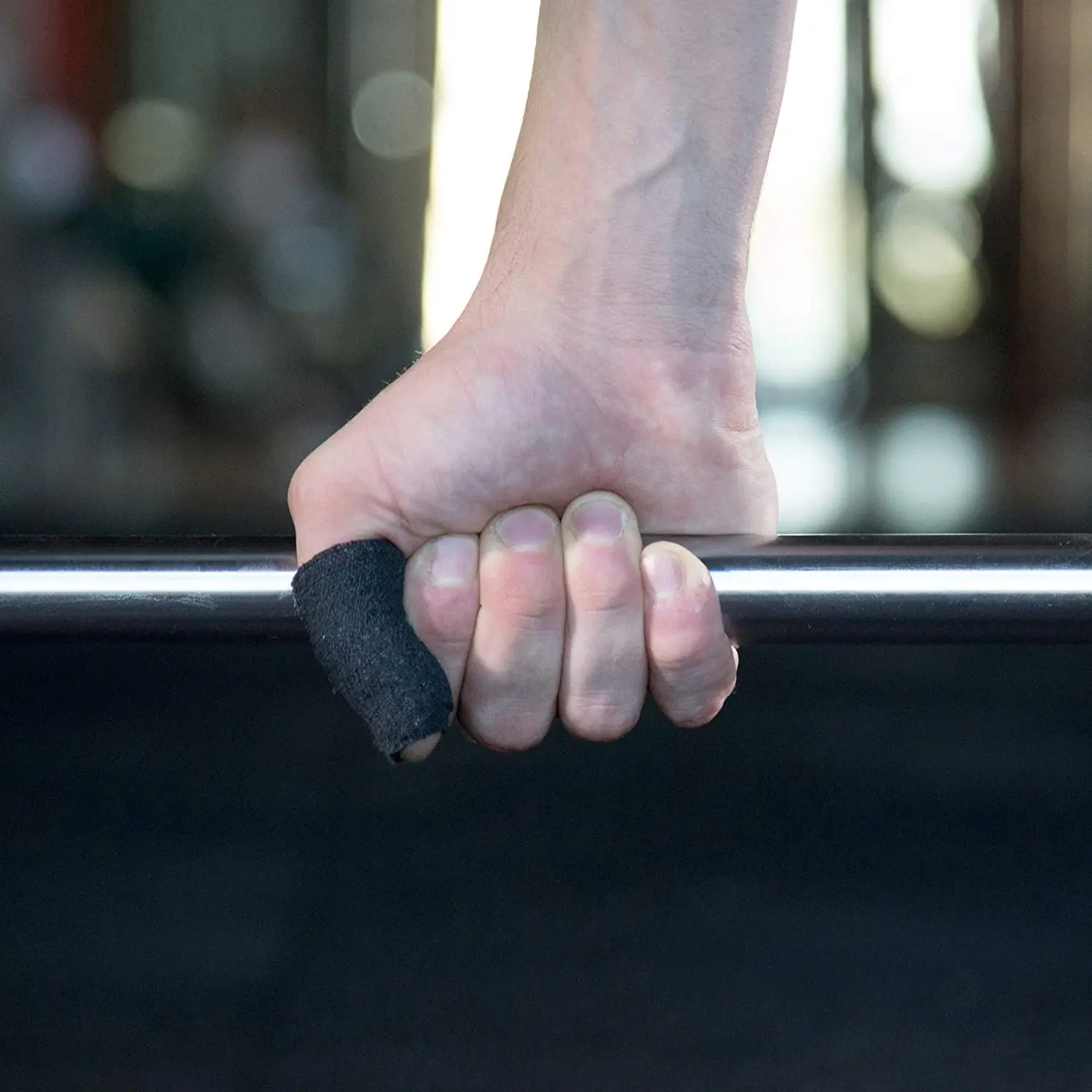 Cinta de pulgar para levantamiento de pesas, gancho de entrenamiento de fuerza, cinta de agarre para protección de codo Crossfit