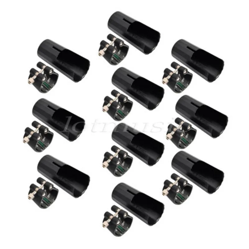 10-Pack Black Leather Ligature for Alto Saxophone Mouthpiece - Durable Banding for Enhanced Sound Quality