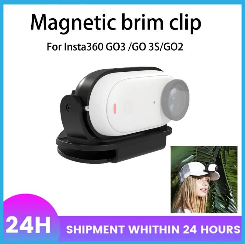 Easy Clip Hat Clip For Insta360 GO2 3 /GO 3S/Quick Release Clamp Magnetic Frame Fixed Mount Bracket Camera Accessories
