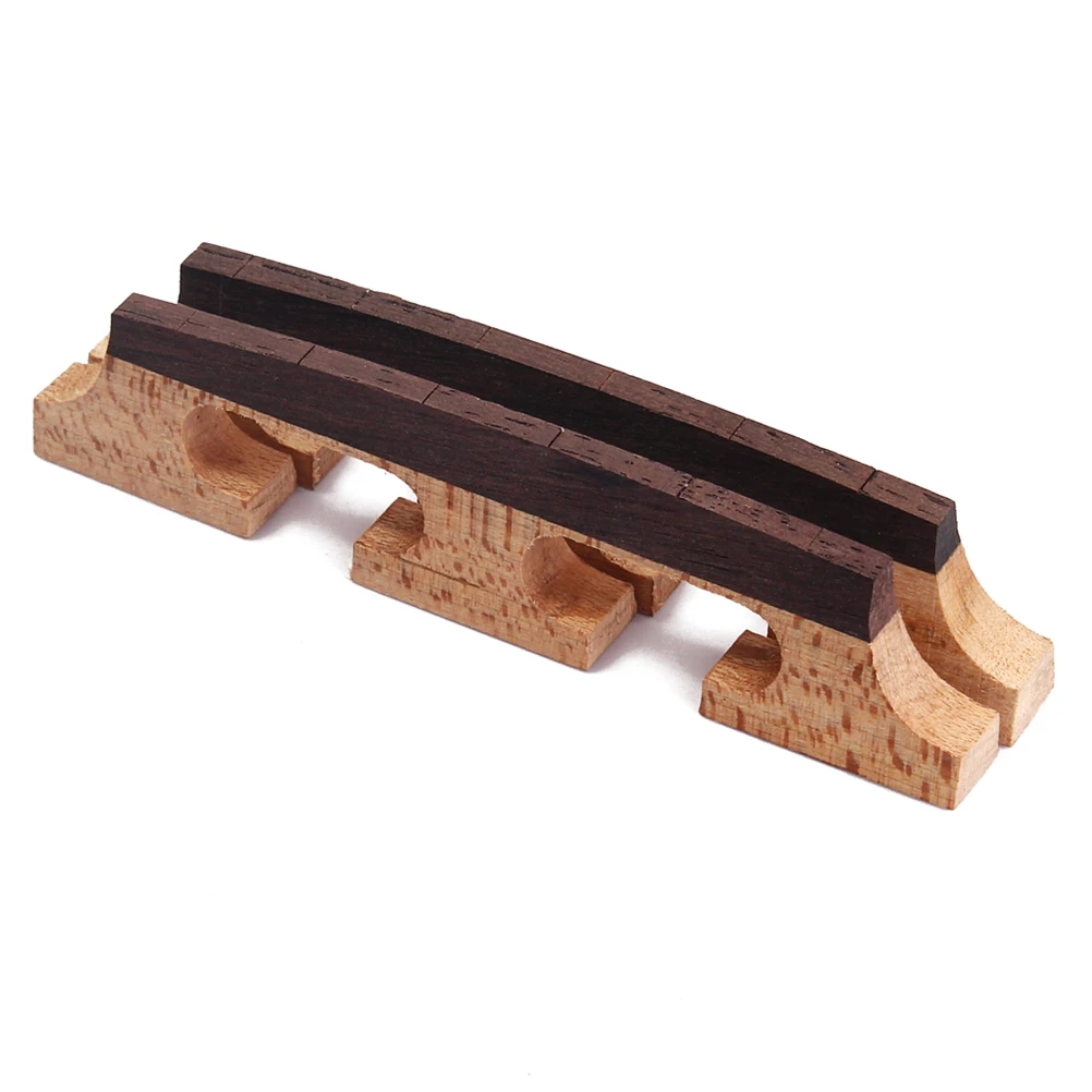 

2 pcs 6 Strings Banjo Bridge Rosewood Maple Guitar Ukulele Parts Durable Hardwood Pre-Cut String Notches For Banjo Guitar