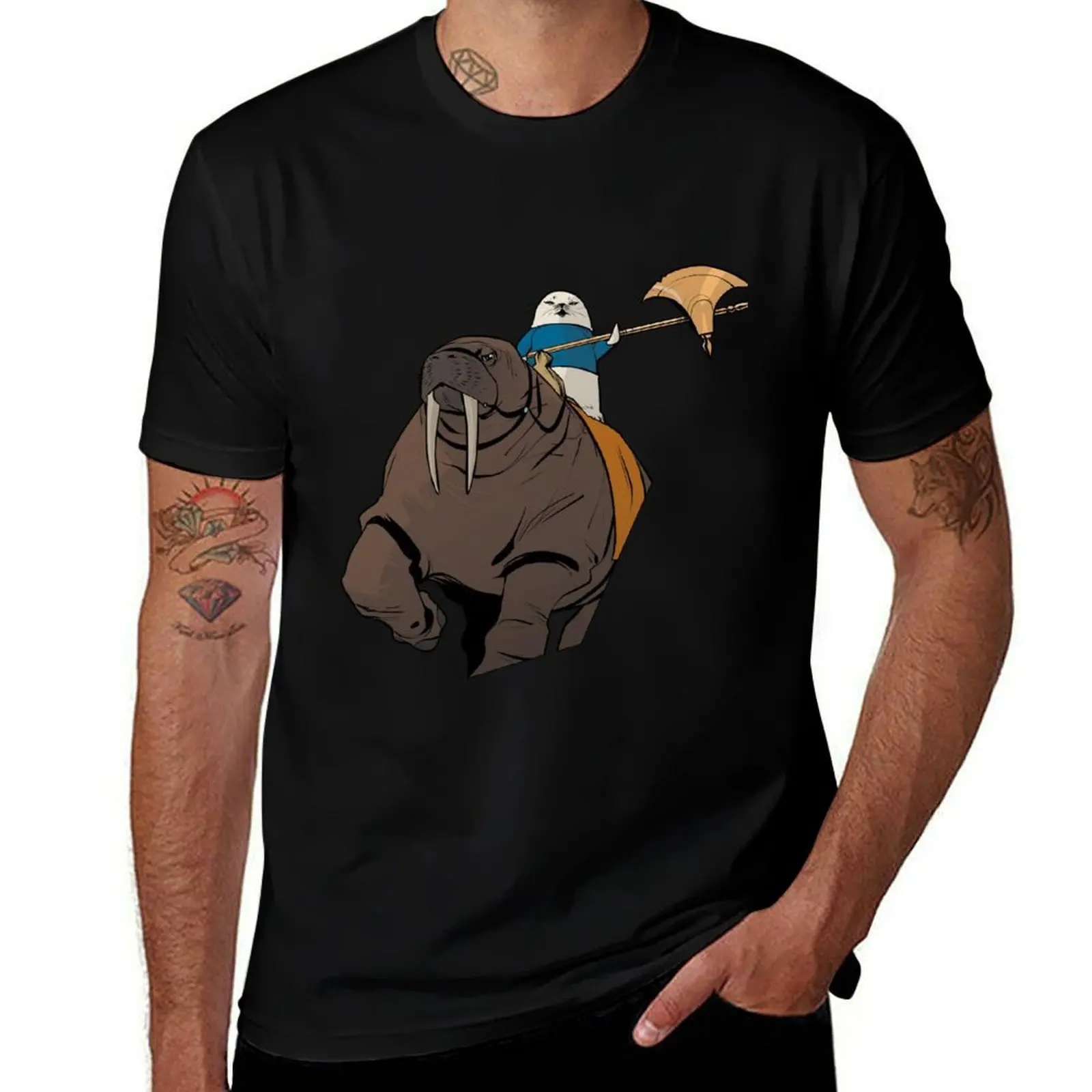 

saga,ghus, friendo, axe, seal, walrus,prince robot iv,lying cat,gwndolyn,the will,brian vaughan,brian k vaughan,fiona st T-Shirt