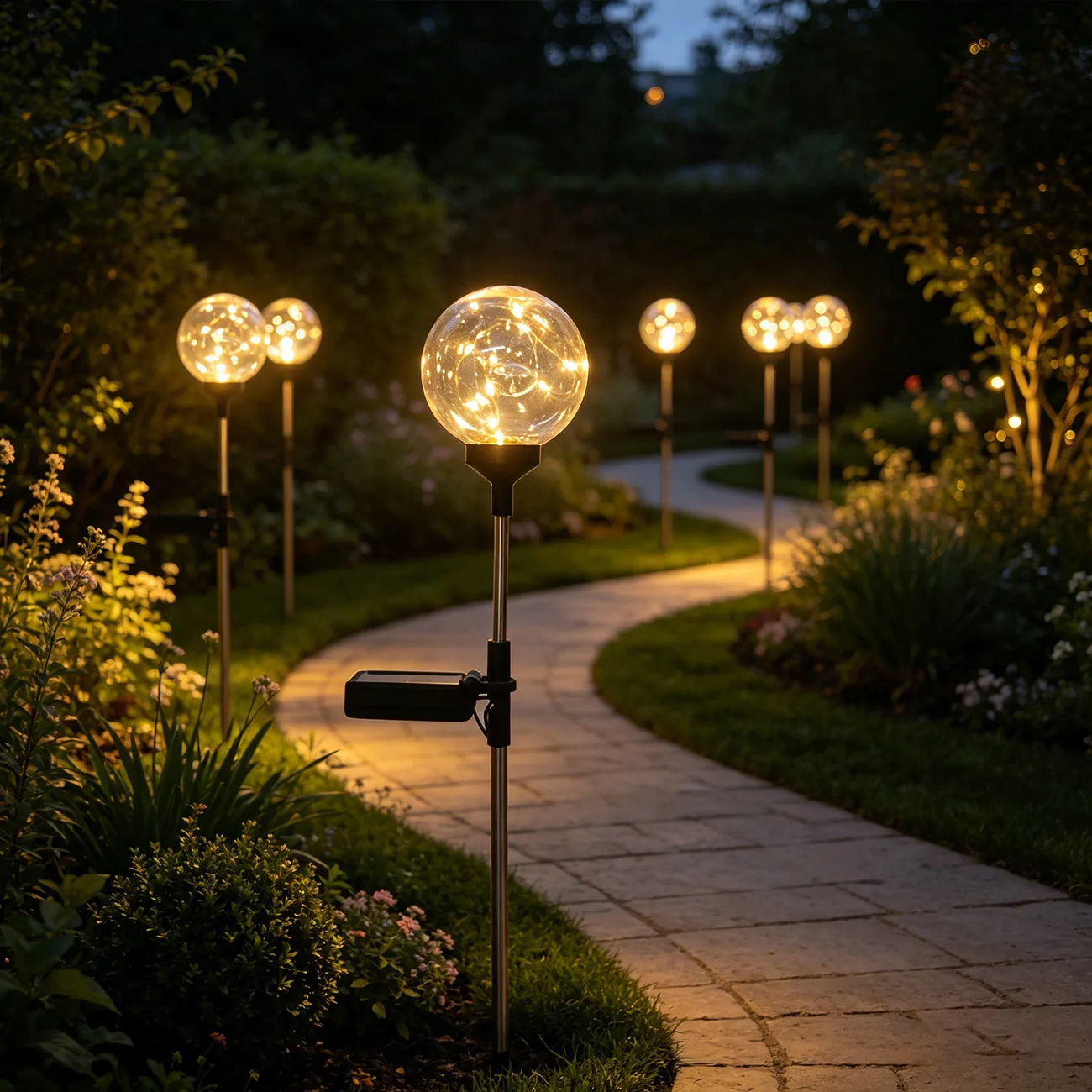 Horticulture Creative Crack Ball Ground Plug Light Courtyard Path Decoration Outdoor Solar Light Villa Landscape Night Light