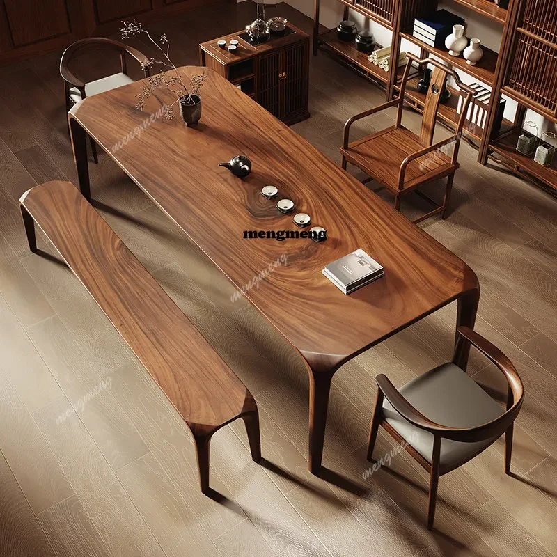 Y136 South American walnut dining table bench household Japanese solid wood bench living room shoe changing long stool