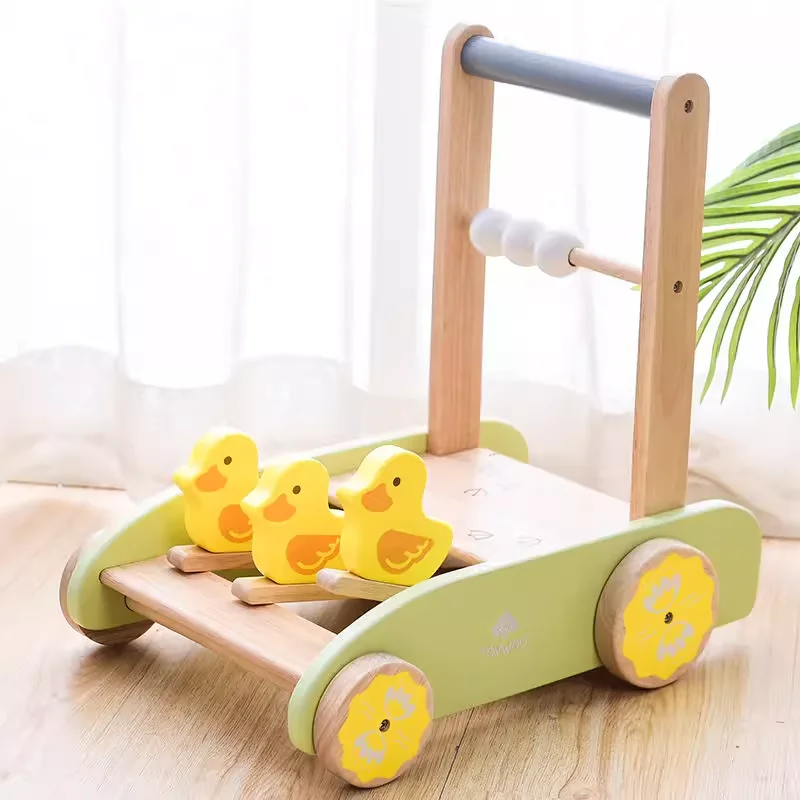 Walking walker walker toy learn to walk wooden walker trolley push