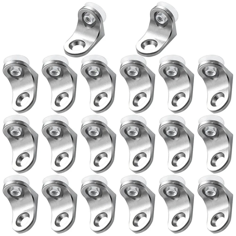 20pcs Thickened Zinc Alloy Shelf Supports Heavy Duty Glass Mounting Pegs For Wall Cabinet Fixing Braces Holder Hardware Fittings