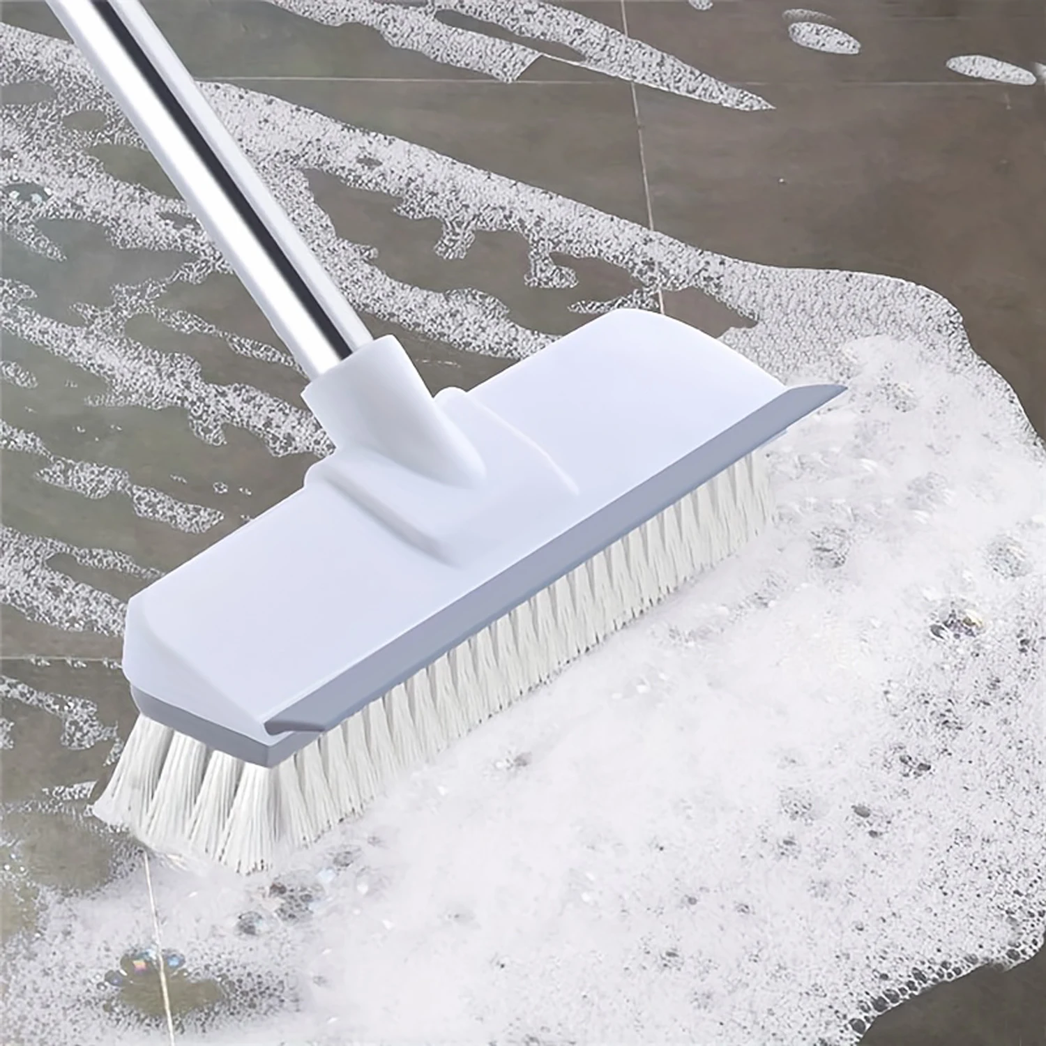 Bathroom Floor Brush 2 In 1 Wash the floor Brush the ground Seam Brush Tile Long Handle Wall Wash Toilet Cleaning