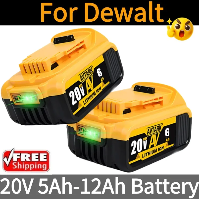 

Для Dewalt 20 В 5,0 Ач 6,0 Ач/8,0 Ач/12,0 Ач DCB200 Литий-ионный аккумулятор DCB612 DCB609 DCB205 DCB200 DCB182 для Dewalt 20 В fer