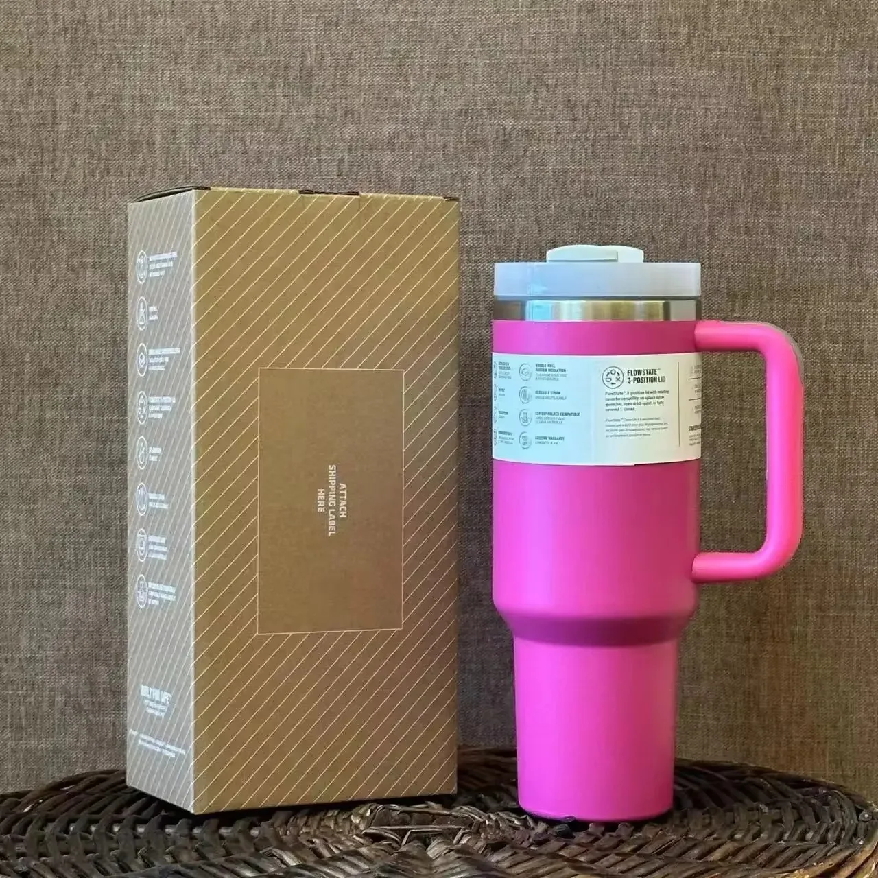 30oz 40oz Vacuum Insulated Car Mug For Stanley Double Wall Thermal Iced Travel Cup and Tumbler Straw Lid Stainless Steel