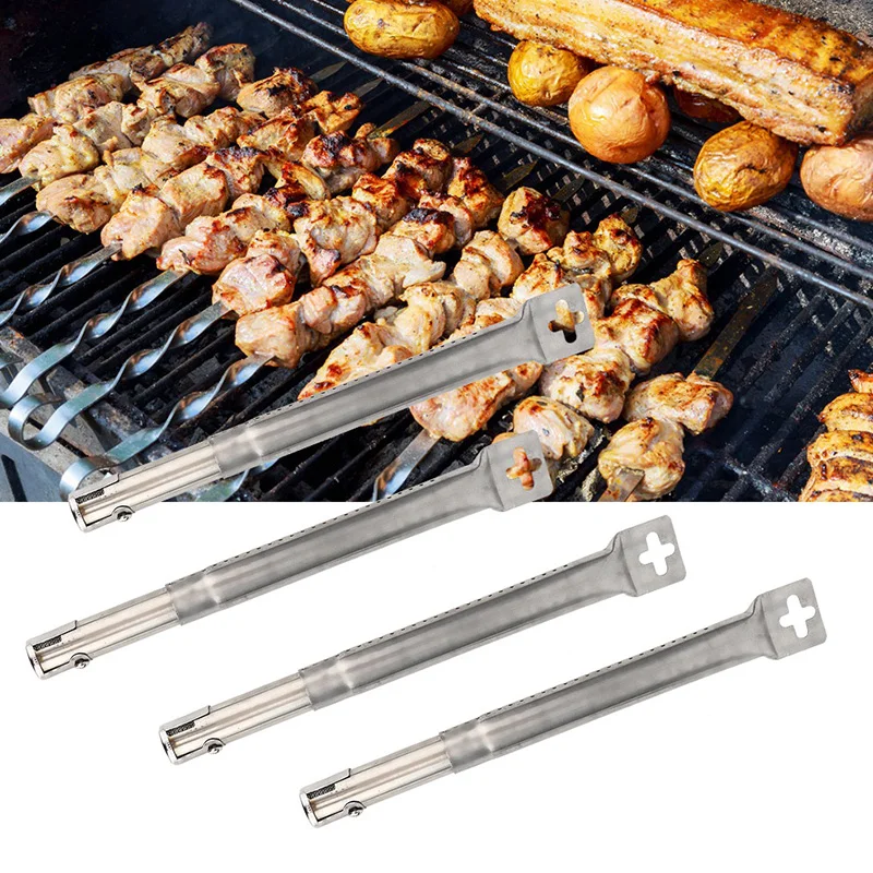 Universal BBQ Grill Pipe Adjustable Stainless Steel Barbecue Tube Burners Outdoor Indoor BBQ Gas Grilling Replace Parts