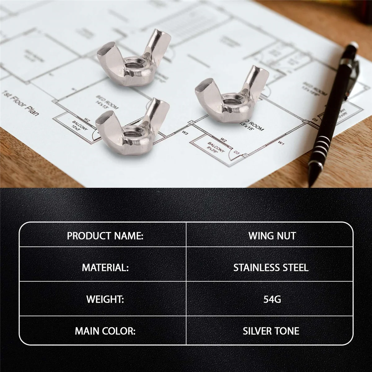 10 шт., гайки из нержавеющей стали с резьбой M6