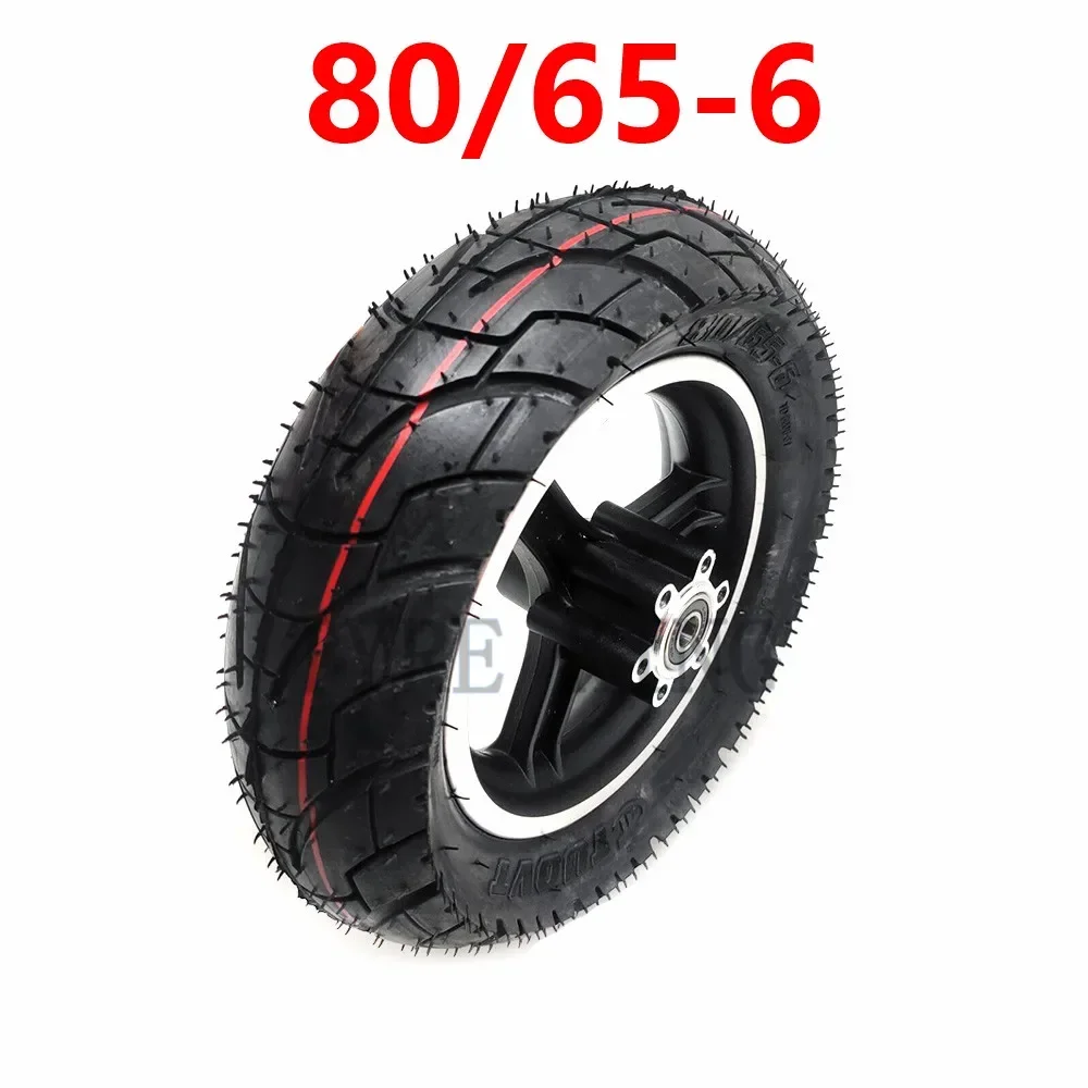 80/65-6 TUOVT Wheel 10 Inch 10x3.0 Tyre with Alloy Disc Brake Rim for Electric Scooter KUGOO M4 PRO Parts