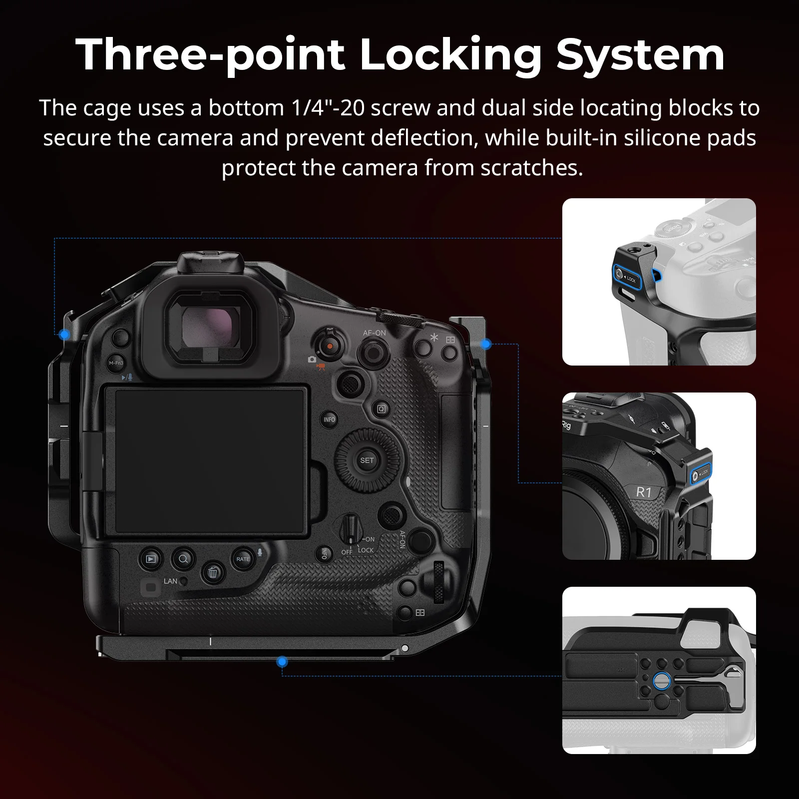 قفص SmallRig 5413 للحذاء البارد القابل للفصل Canon EOS R1، إصدار سريع مدمج من Arca-Swiss لـ DJI Gimbal
