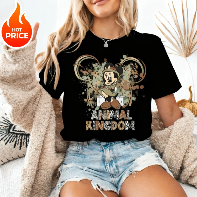 ديزني ميني ماوس صبي فتاة 2026 تيشيرت صيفي الأسرة الوالدين والطفل ارتداء المتضخم عادية الرجال النساء قصيرة الأكمام تي شيرت Y2k #6