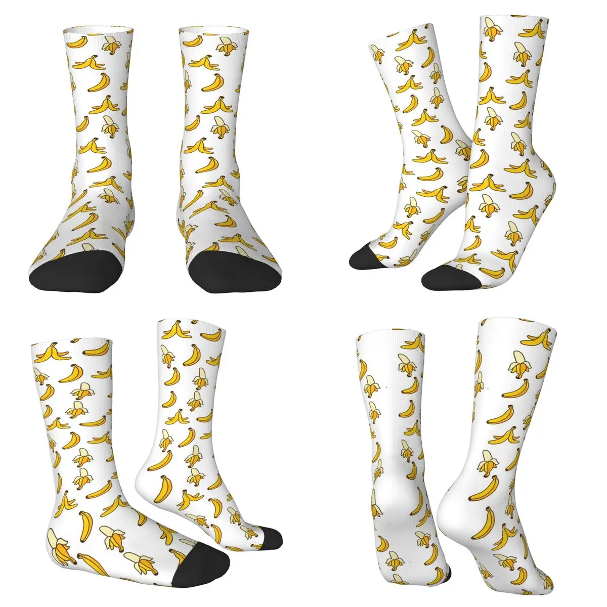 

Cartoon Banana Print Socks Harajuku Sweat Absorbing Stockings All Season Long Socks for Man Woman Valentine's Day Gifts