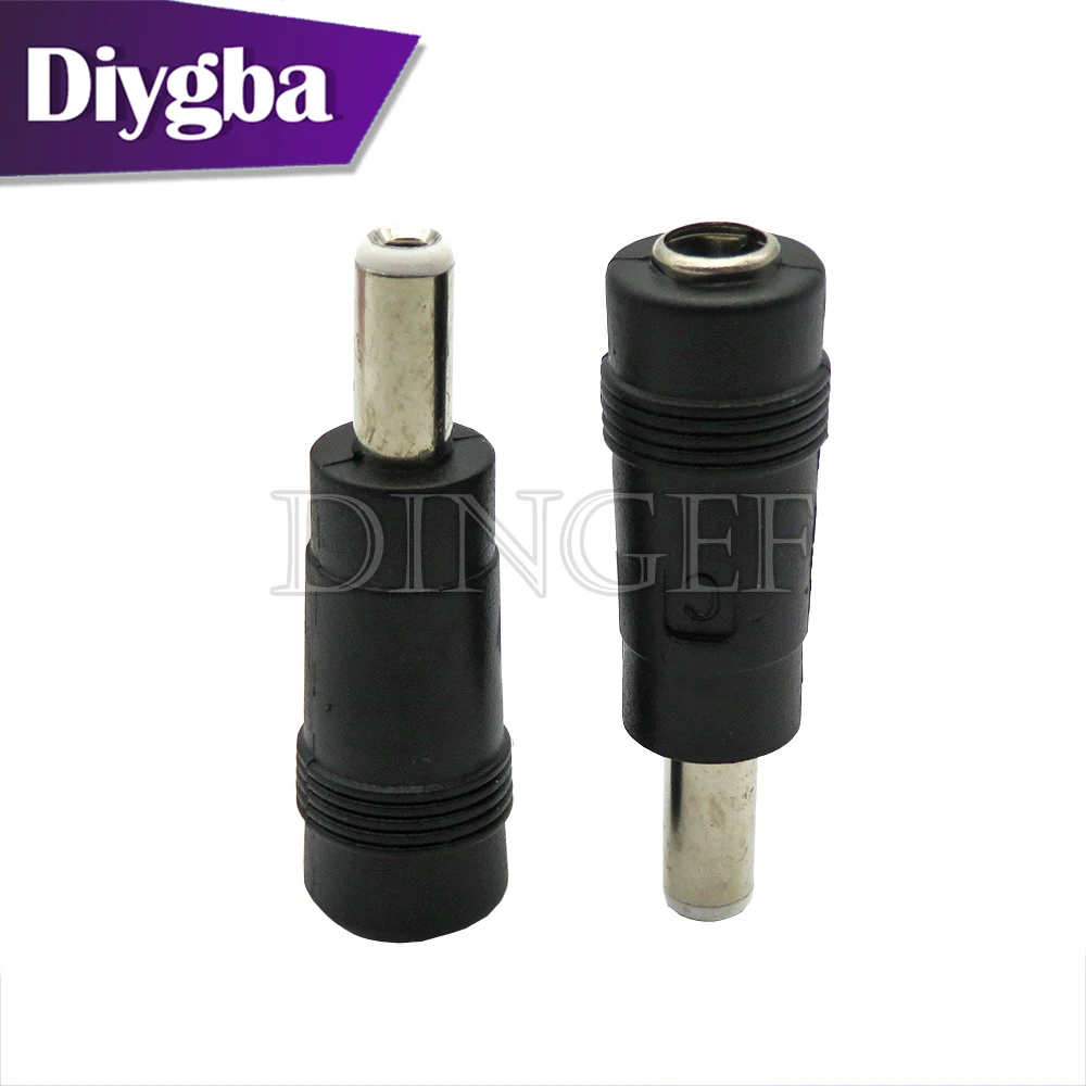 2PCS DC Adapter DC Power Adaptor  Plug Conversion Head Jack Female Socket Connector 5.5*2.1mm to Male 5.5*2.5mm DIYGBA