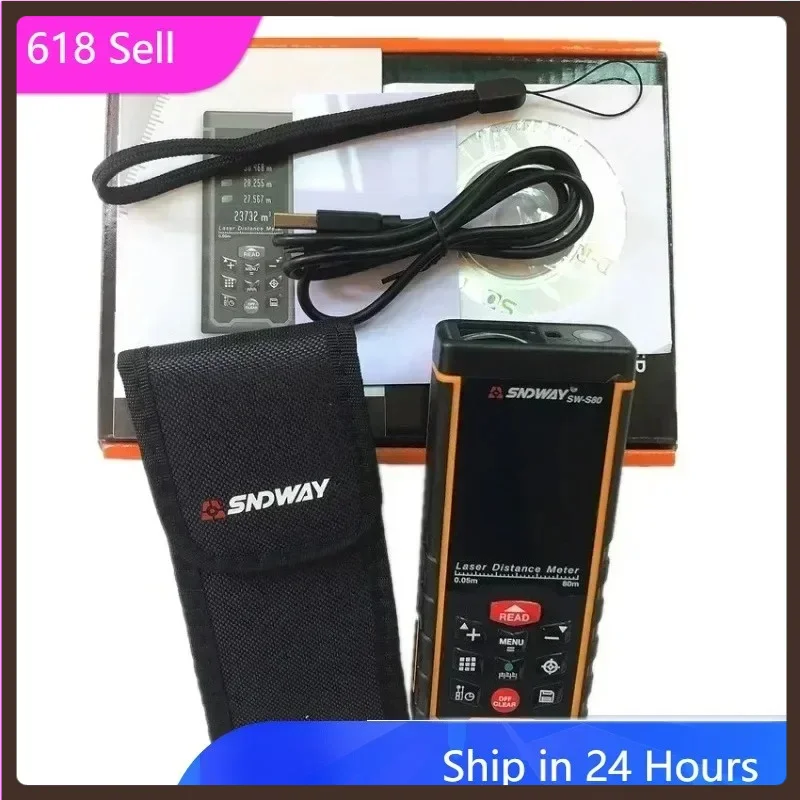 NOYAFA Digital Laser Distance Meter Rangefinder 80m SW-S80 Color Display W-camera Rechargeable Laser Range Finder