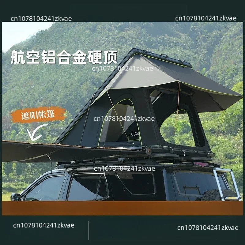 Roof Tent Camping Off-road Vehicle Car Hard Shell Pop-up Roof Tent Rooftop Tent 1-3Person Aluminum Hard Shell