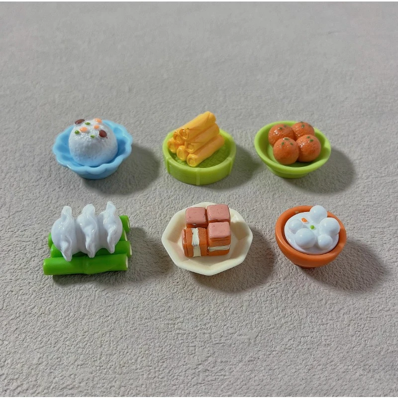 

Emulation Miniature New Year's Eve Dinner Dumpling Dishes Micro Landscape Sand Table Prop Model Decoration Ornament