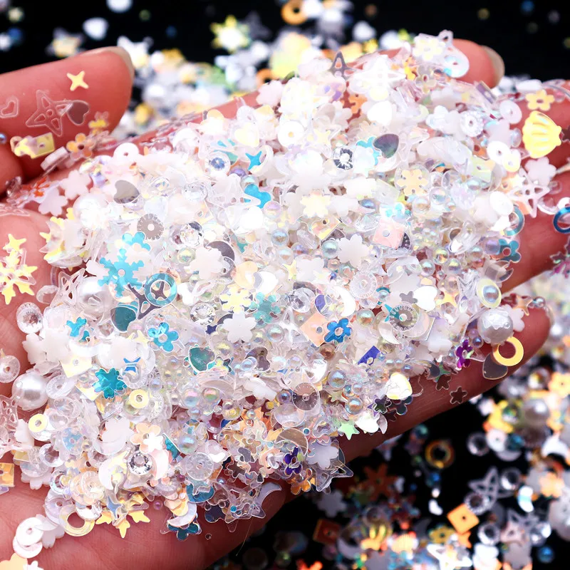 Luminous Fluorescent Polymer Clays Sequins Crystal for DIY Crafts Slime Filler Supplies Handmade Material Glowing In The Dark