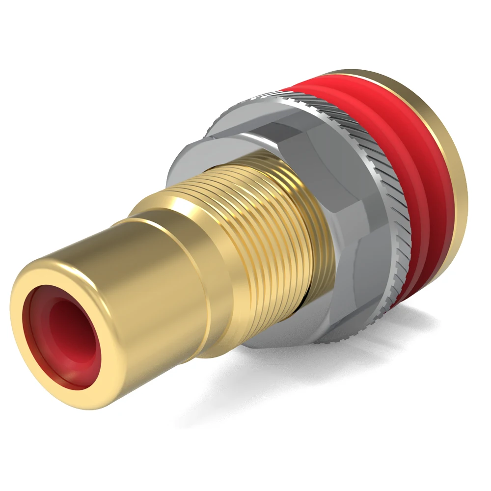Monosaudio C404 Reinkupfer RCA-Buchse Lautsprecheranschlüsse Gold/Rhodium Beschichtete Kupfer RCA Audio-Buchse Hifi-Adapter-Stecker – Detail 9