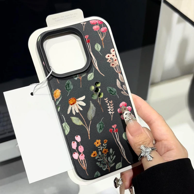 For iPhone 16e 16 15 14 13 12 Pro Max 11 Case Colourful Flower Pattern Soft Phone Cover For iPhone 16 15 Plus 13 12 Pro Funda