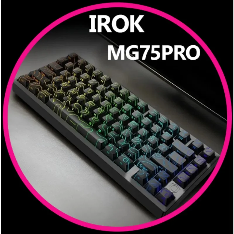 

IROK MG75 PRO Механическая клавиатура с магнитной осью, полностью алюминиевая игровая клавиатура с ЧПУ RT0.005 RGB, прокладка, 8 кГц, низкая задержка