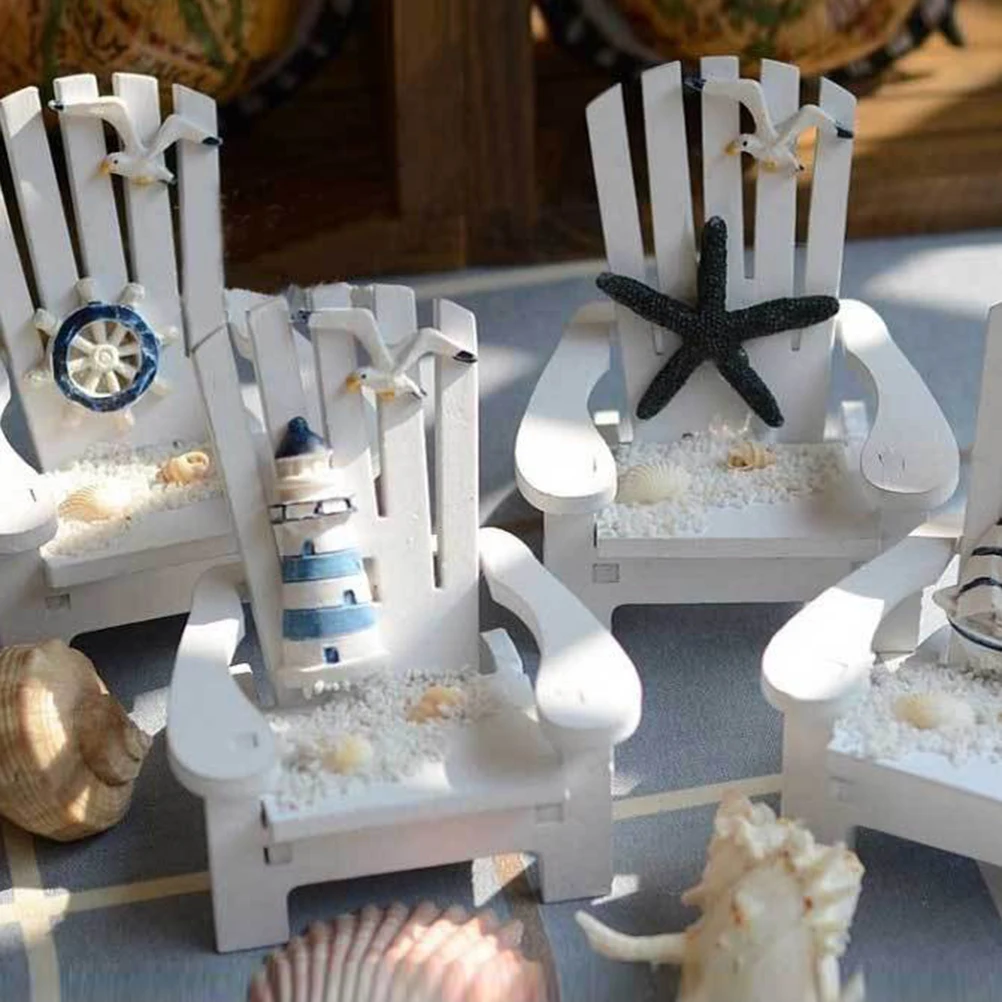 4 ชิ้นเก้าอี้ชายหาดตกแต่งบ้านบทความ Star ประภาคารเรือใบหางเสือเมดิเตอร์เรเนียนสไตล์ห้องนอนภาพพื้นหลัง Handmade