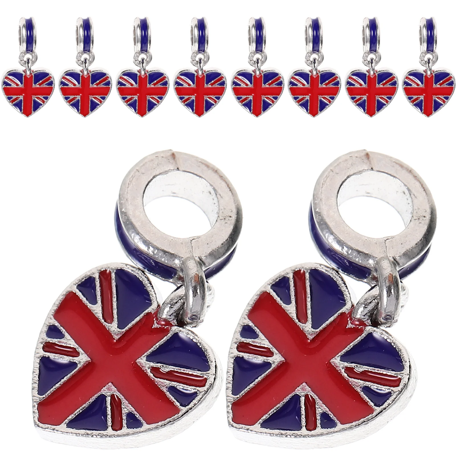 

10 Pcs Britain Flag Bracelets Women Hand Jewelry Craft Supplies Alloy Durable Gift Occasions Popular Accessories