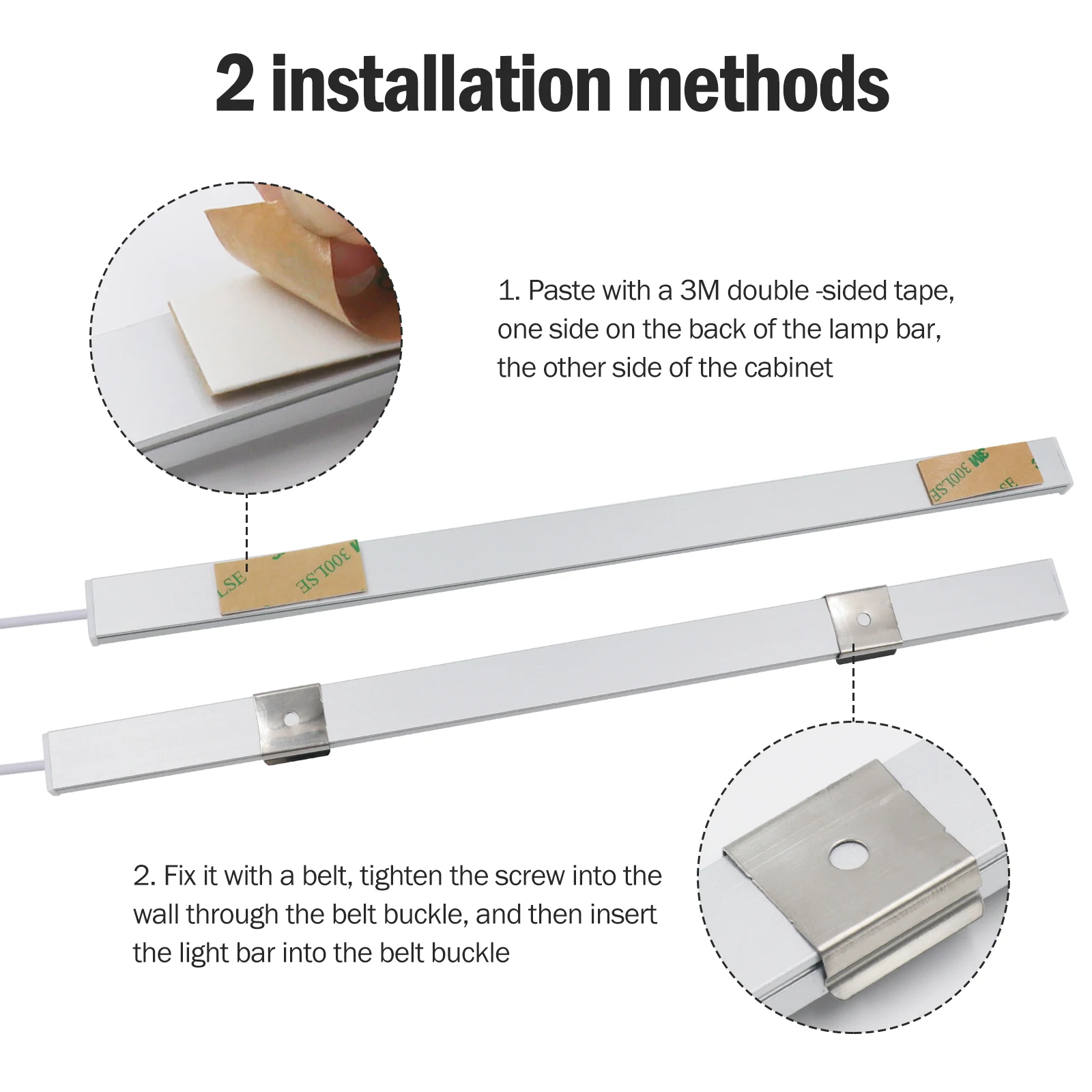 Barre lumineuse de cuisine à LED, lampe de nuit de synchronisation, armoire, garde-robe, Tuya, fonctionne avec Alexa, Google Home, Wi-Fi, Bluetooth, 12V, 30cm, 40cm, 50cm