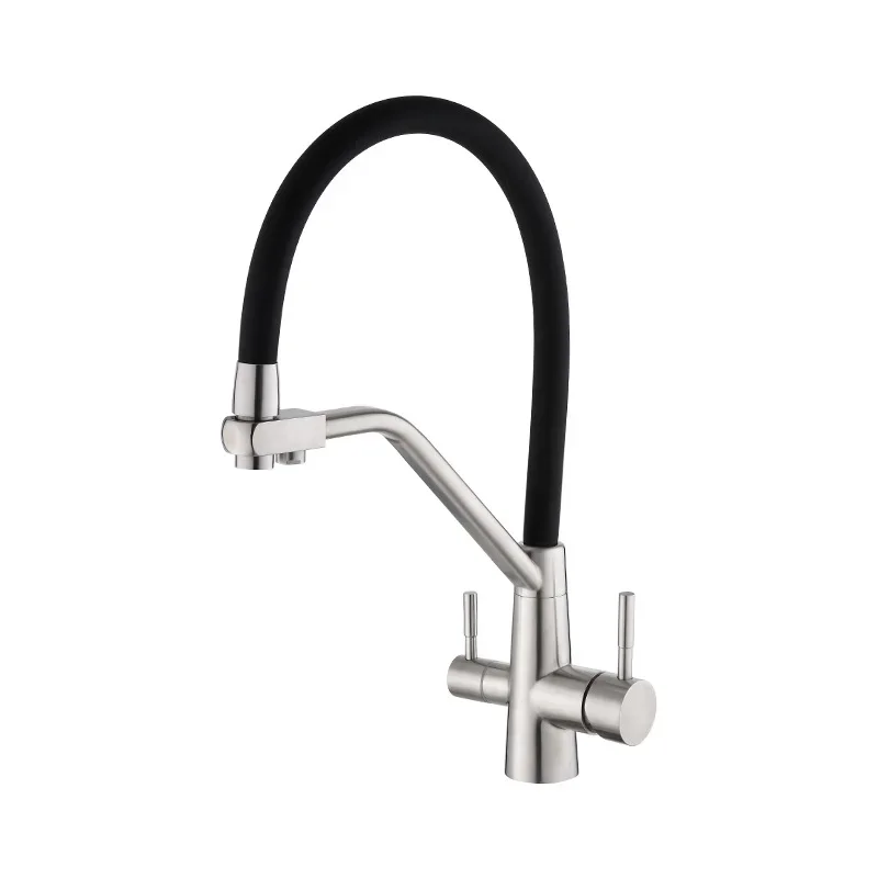 Kitchen Sink Faucet Tap Pure Water Filter Mixer Crane Dual Handles Purification Kitchen Hot and Cold Faucet