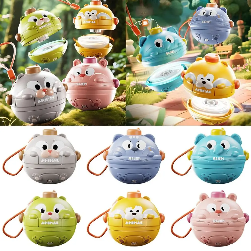 Simpatico cartone animato Animale domestico Pet Top Giroscopio Plastica Mano Occhio Coordinato Premendo Giocattolo Interazione genitore-unisex Giocattolo rotante multicolore