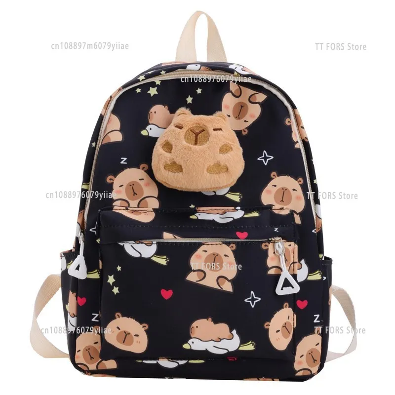 Cute Large-capacity Capybara Backpack Cartoon Breathable Student Children's Schoolbag Boy Girl Birthday Gift Backpack
