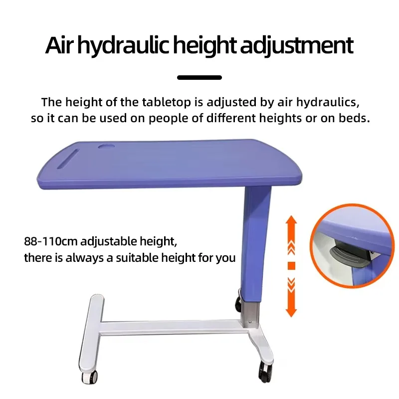 أثاث طبي طاولة بجانب السرير قابلة للتعديل فوق السرير مع عجلات وطاولة مستشفى فوق السرير #2