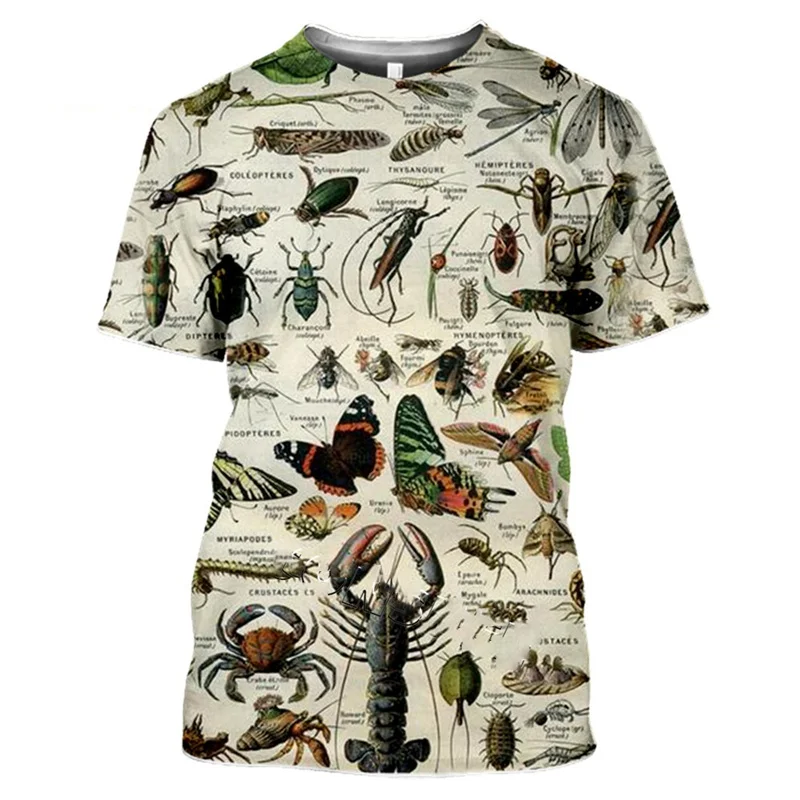 

Trend Insect Graphics T-shirt Fashion O Neck Loose Short Sleeve Funny 3D Printed T Shirt Summer Comfort Casual Oversized Tees