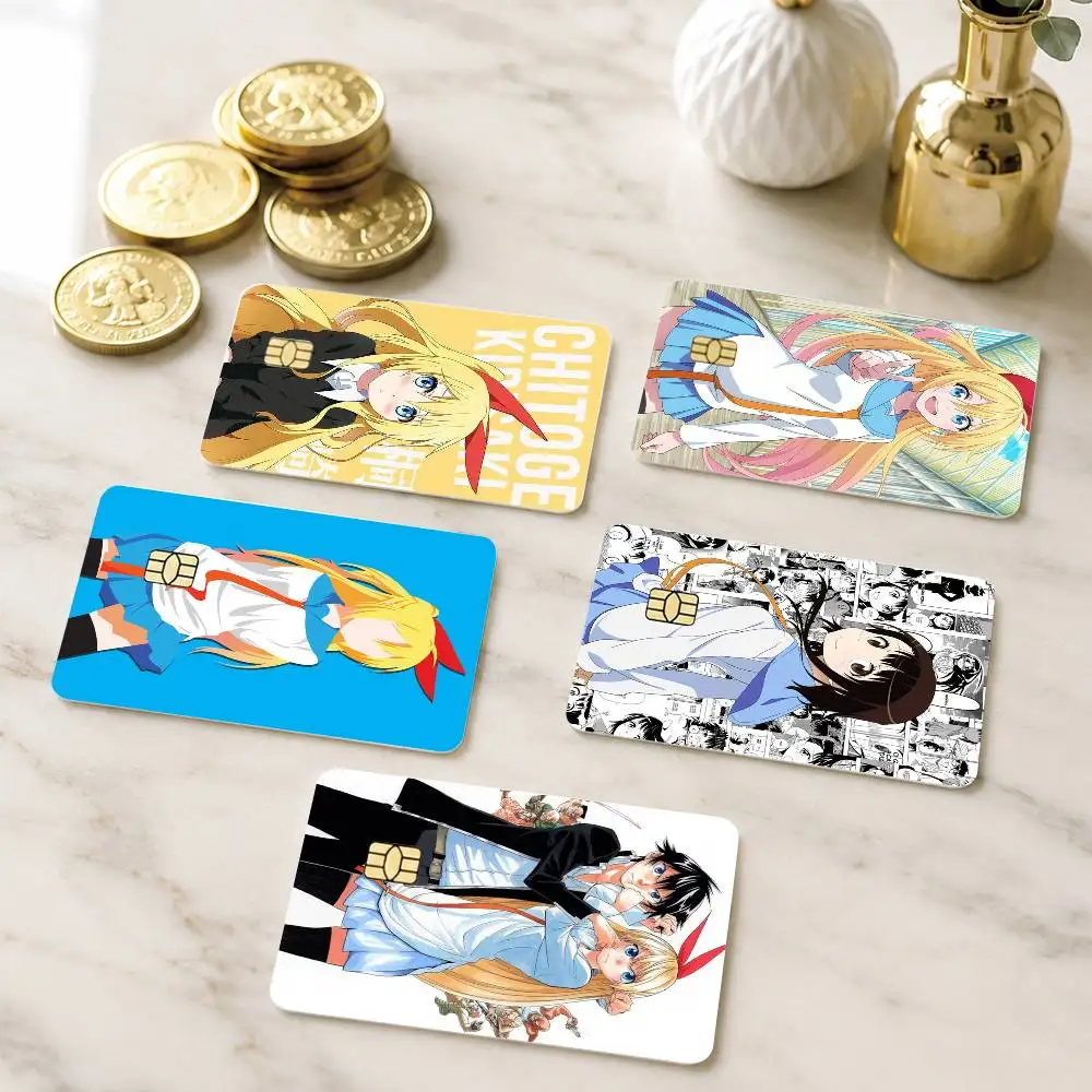 A-Anime Nisekoi Raku Ichijo Credit Card HD Stickers Game Card Decal Small Chip Waterproof Sticker Gift