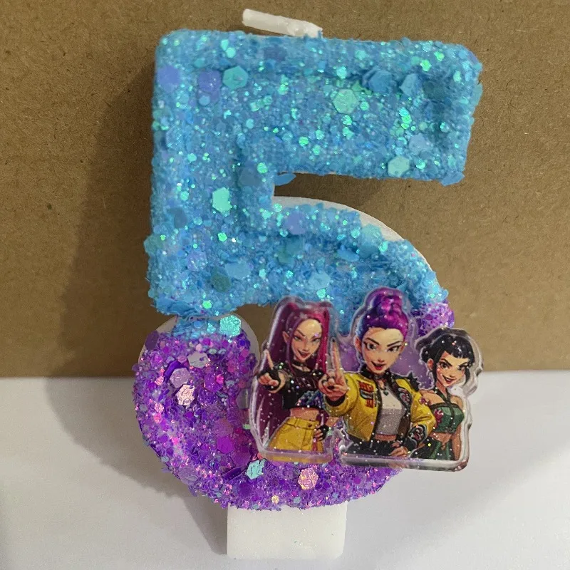 CartoonCharacter ThemedCandle 0-9 Number CandleCute 3D KawaiiStitch Cartoon Character Party CakePlug-in Birthday Cake Decoration