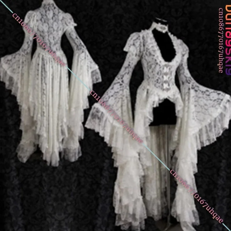 

25COSРетро средневековый дворец кружевное платье костюмы для косплея вечерние с рукавами-колокольчиками нерегулярная юбка Лолиты аниме ролевая игра 2025 женская dre