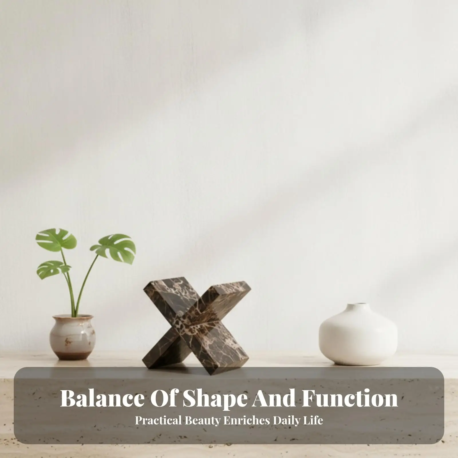 Marble Bookend Display Sculpture X Form Dark Stone Finish Book Holder for Office Desk Living Room Artistic House Decor